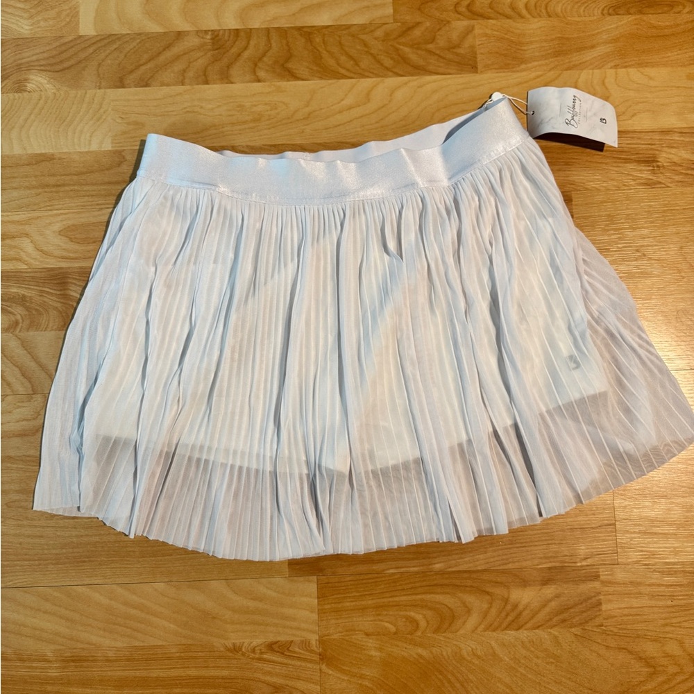 BuffBunny White Pleated Skirt, XXL